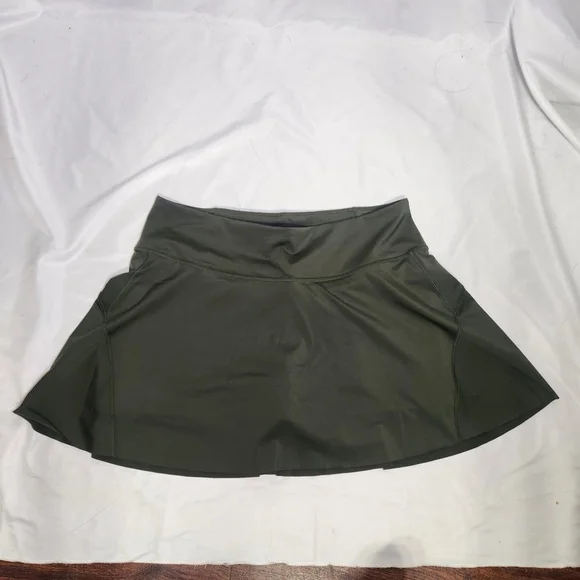 Athleta Women's Ace Tennis Skort 15 1/2 XL Green Short Pockets Pickleball Golf - Picture 2 of 11